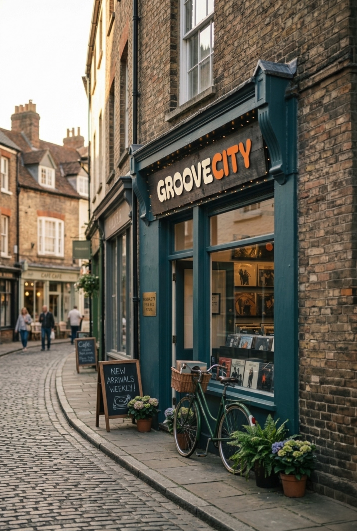 Groove City record shop storefront on Vine Street